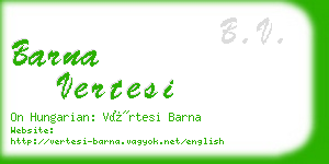 barna vertesi business card